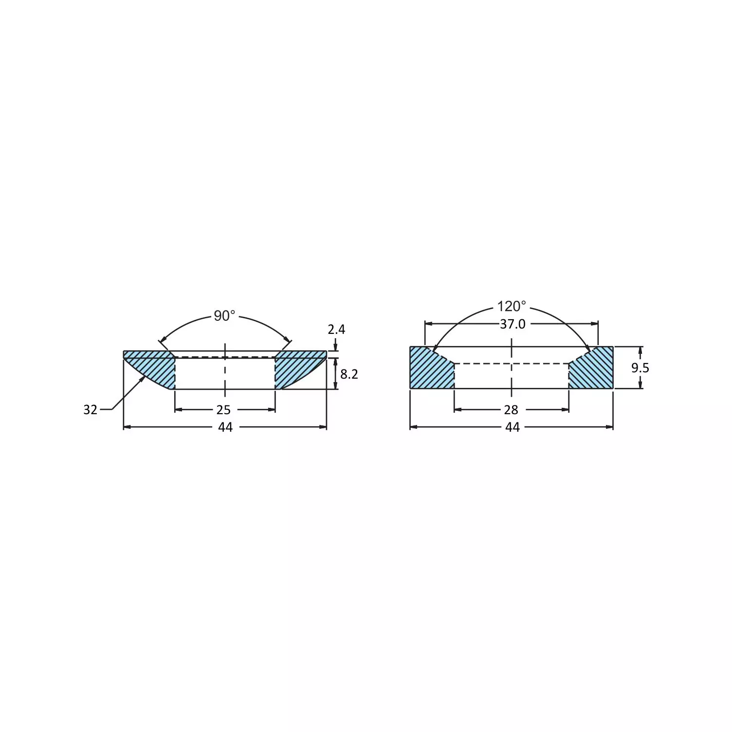 STEEL-SMITH Heat Treated Steel Black Oxide Spherical Washers, DSWCS-2432
