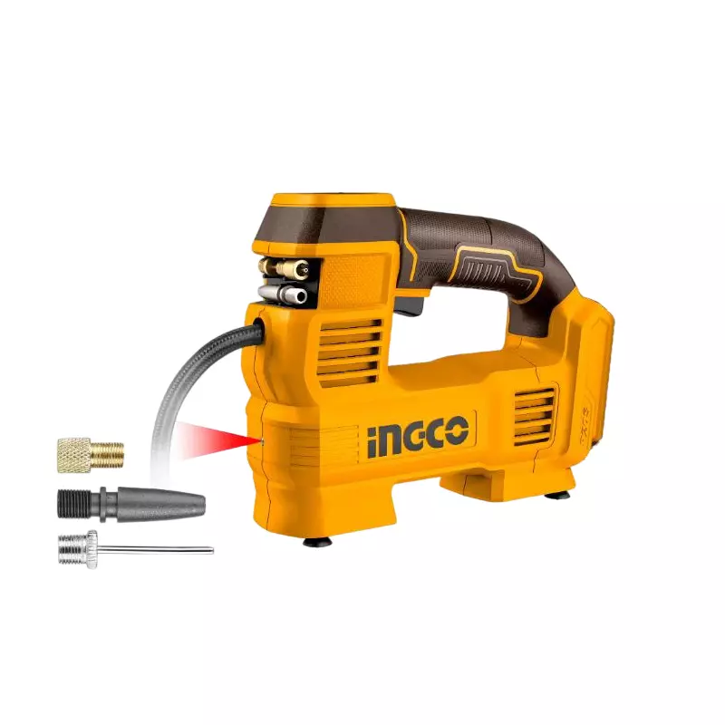 Ingco Cordless Auto Air Compressor with 35 LPM Air Flow and 160 PSI Pressure, CACLI2012 (Without Battery and Charger)