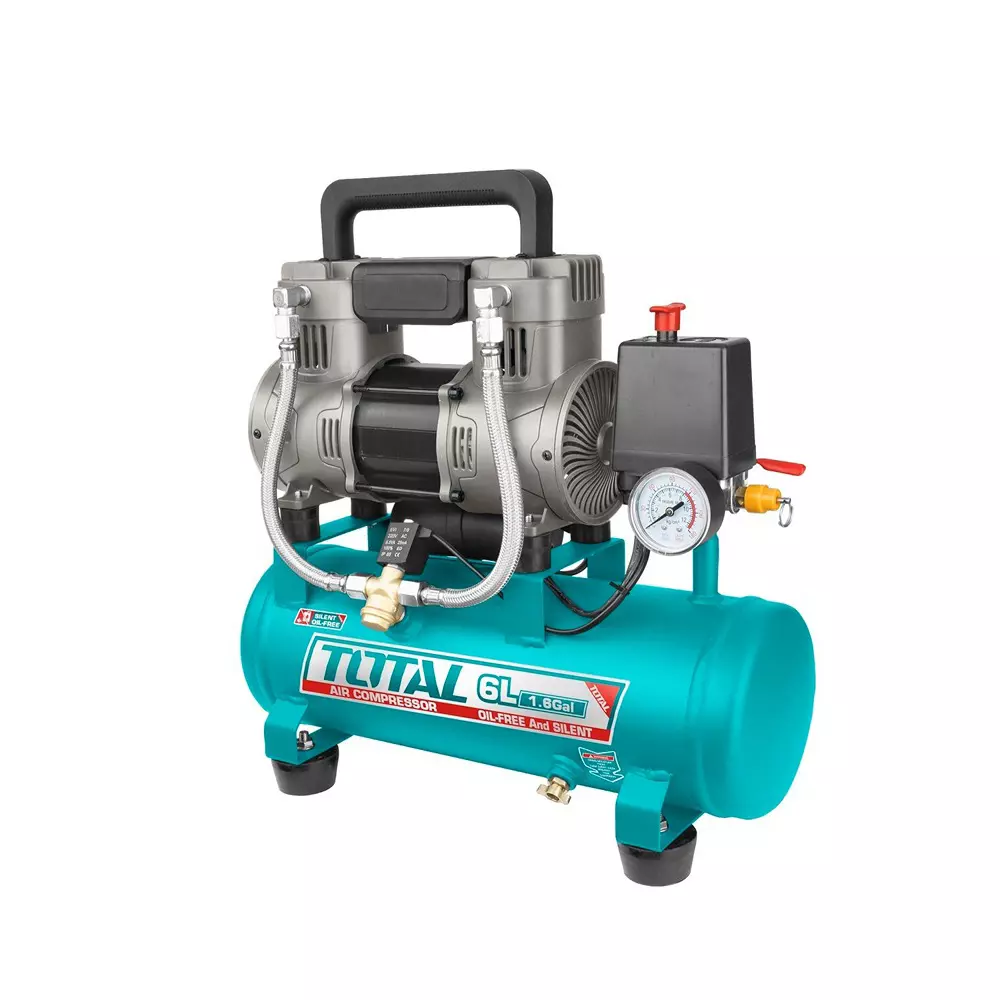 Total Air Compressor 1100 W (1.5 HP) Oil-Free 6 L Tank 8 Bar Pressure, TCS1110062