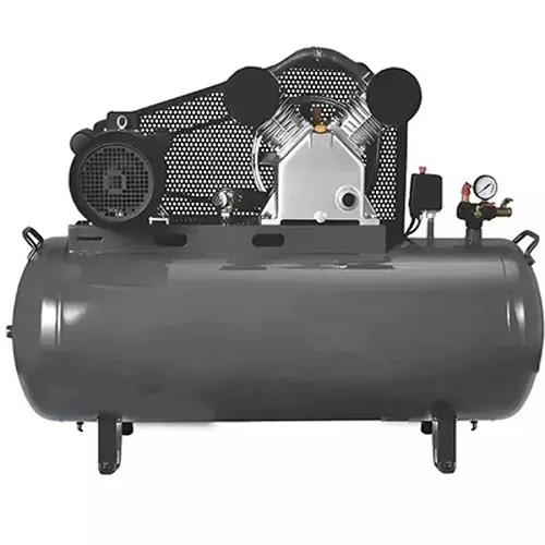 Spear Portable Double Head Air Compressor With Motor 3 HP Power Single Phase AC 10 bar 240 V 200 L Tank Capacity for Industrial Use