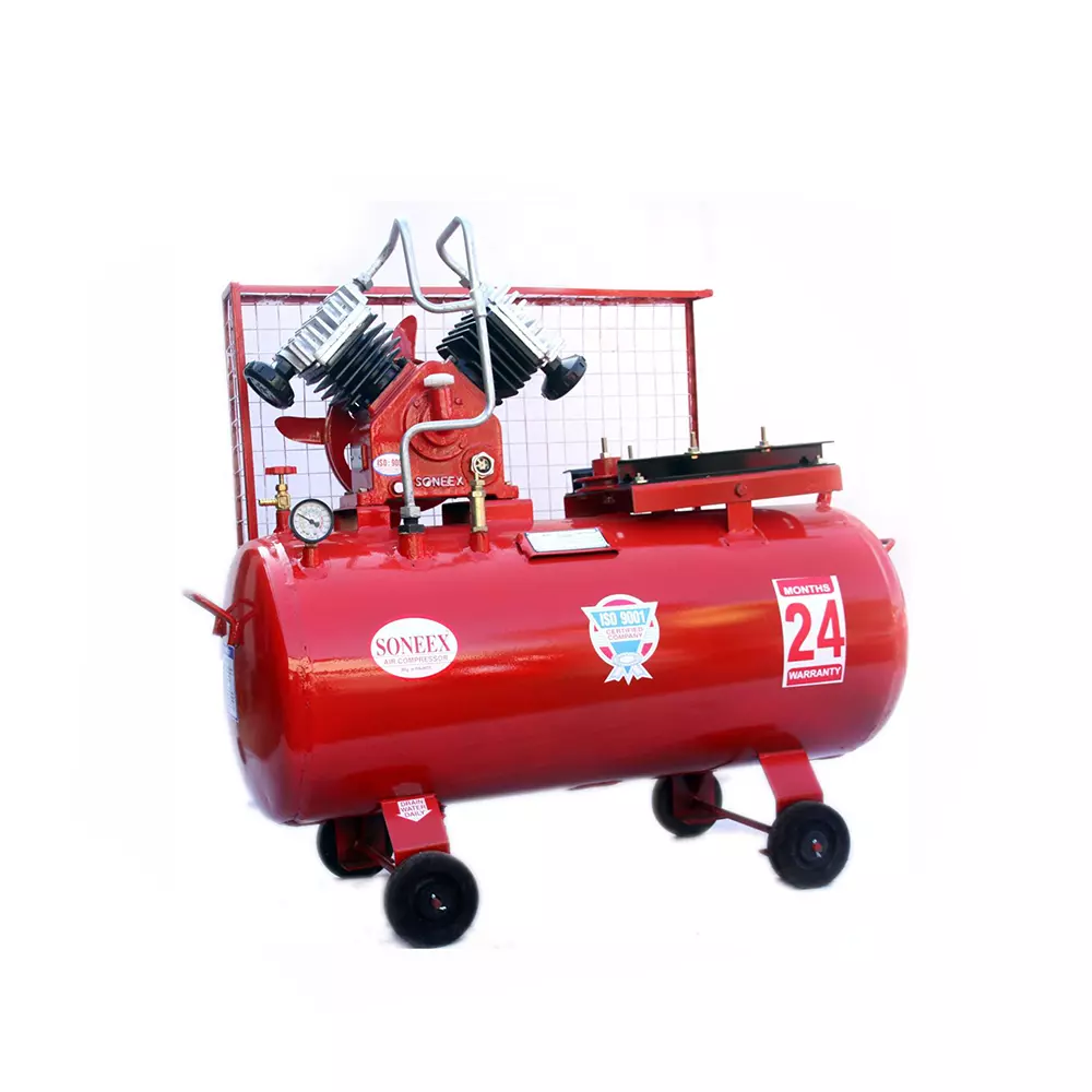 Soneex 2 HP Double Piston Single Stage Air Compressor Without Motor, DSY4 (Tank Capacity: 120 L - 175 L)