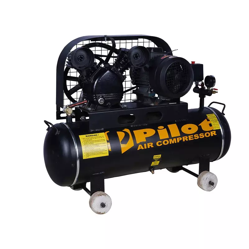 Pilot Belt Driven Air Compressor 150 L Tank Capacity 3 HP with Crompton Motor, PL-150-65-03M