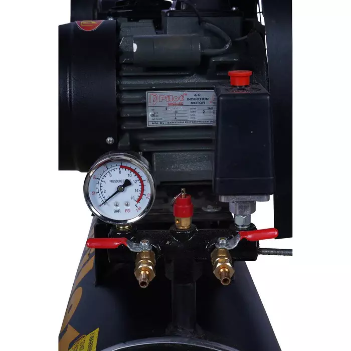 Pilot Belt Driven Air Compressor 150 L Tank Capacity 3 HP with Crompton Motor, PL-150-65-03M