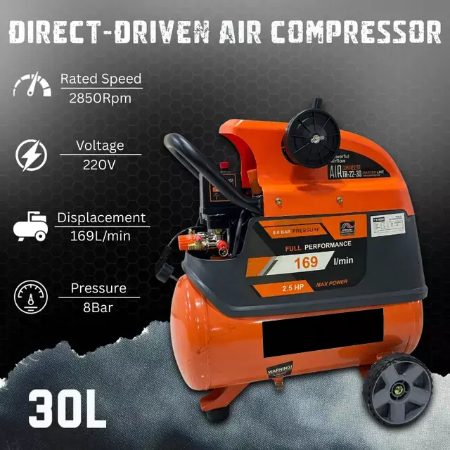 xlnt-25-hp-lubricated-air-compressor-30-l-tank-capacity-and-169-lpm-air-flow-th300030