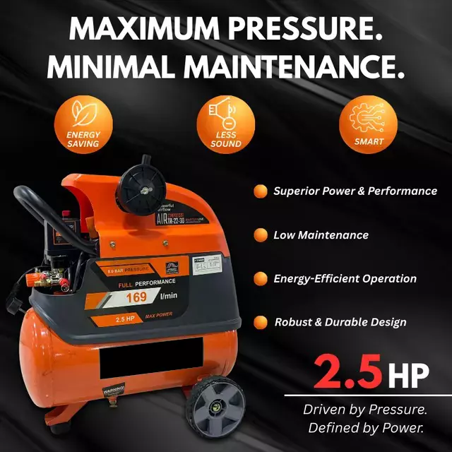 xlnt-25-hp-lubricated-air-compressor-30-l-tank-capacity-and-169-lpm-air-flow-th300030