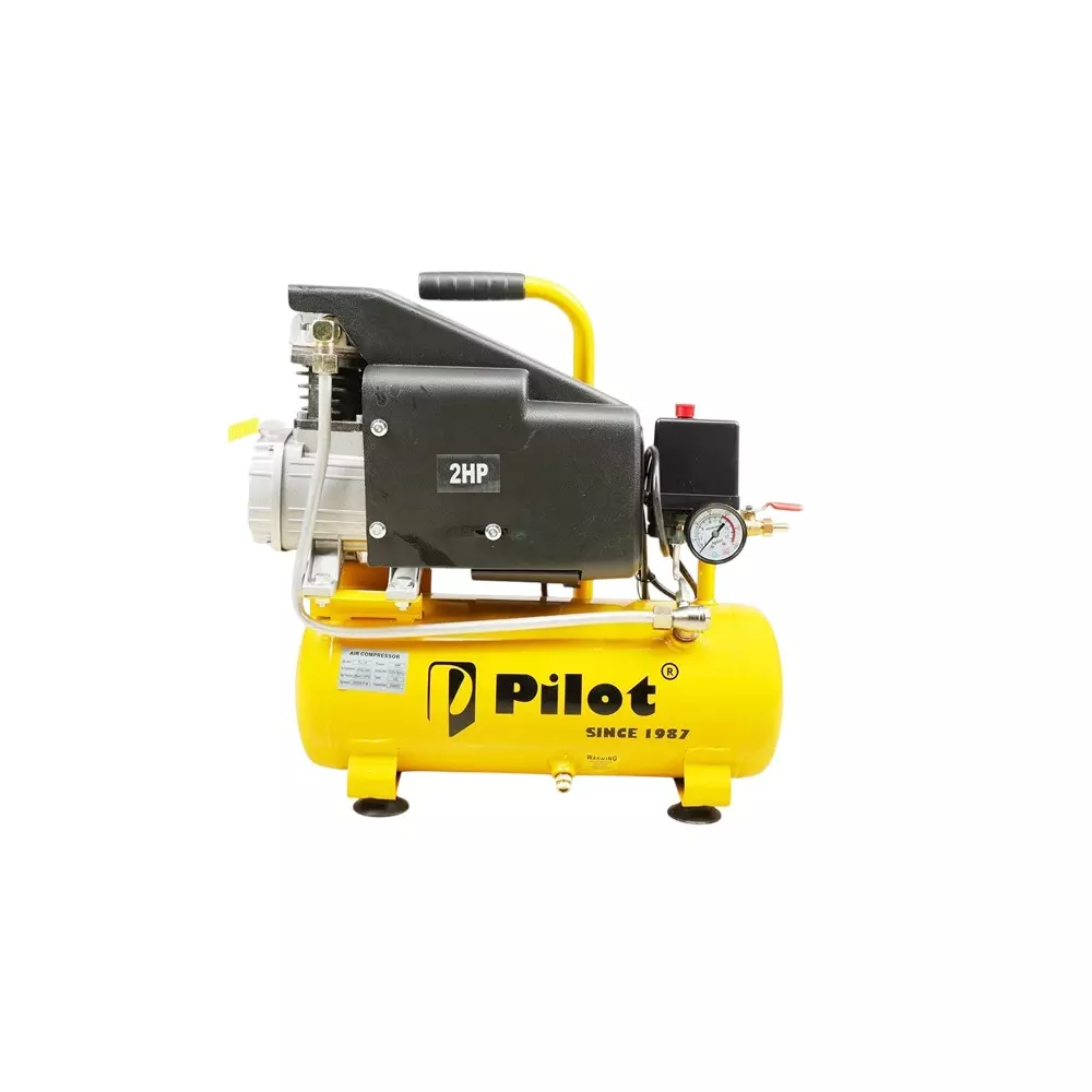 Pilot 2 HP Oil Free Air Compressor with 256 LPM Air Displacement and 12 L Tank Capacity, PL-12