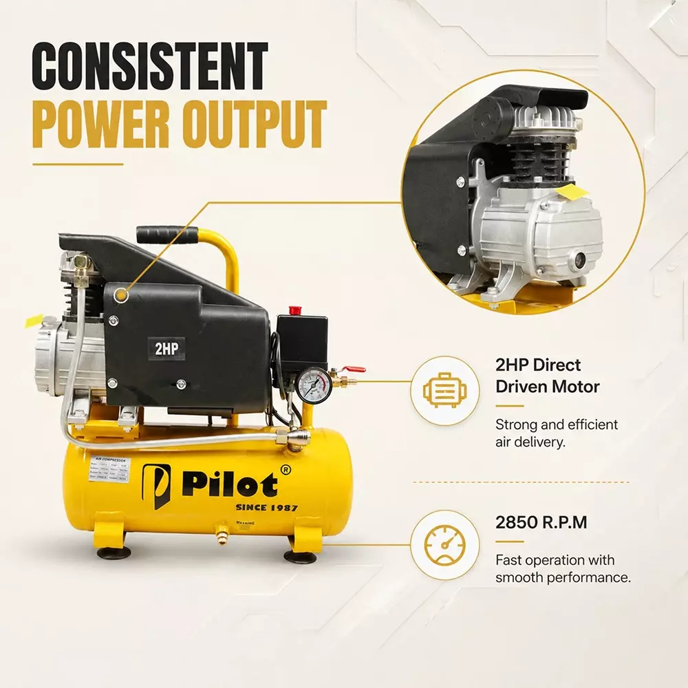 pilot-2-hp-oil-free-air-compressor-with-256-lpm-air-displacement-and-12-l-tank-capacity-pl-12