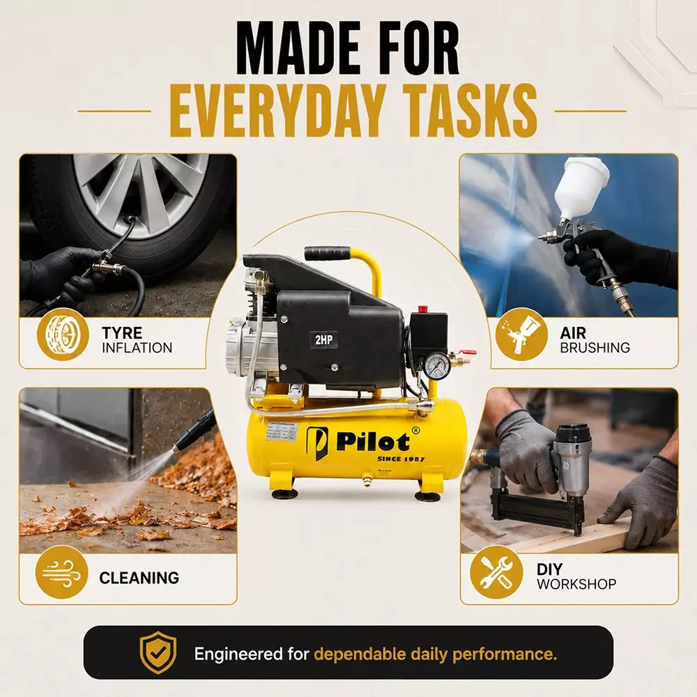 pilot-2-hp-oil-free-air-compressor-with-256-lpm-air-displacement-and-12-l-tank-capacity-pl-12