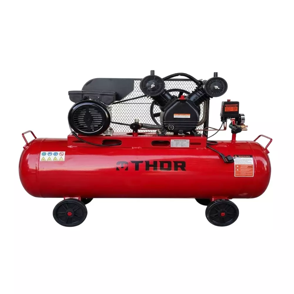 THOR 1.5 kW Lubricated Air Compressor 100 L Tank Capacity and 2850 RPM Speed, THOC58100