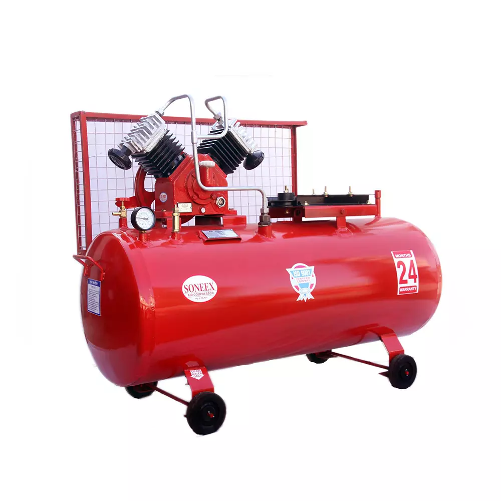 Soneex 2 HP 200 L Double Piston Single Stage Air Compressor Without Motor, SDSY5-C