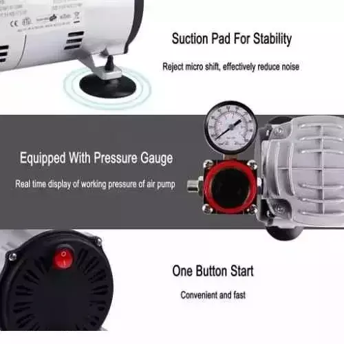 Akari Oil Free Air Compressor 2.8 W Power, Single Phase AC Motor and 2.5 L Tank Capacity, AS-182