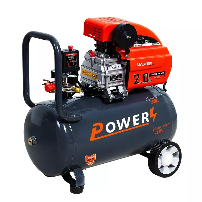 Power Air Compressor 2 HP Power 30 L Tank Capacity 138 L/min Air Flow 220 V, PC-30