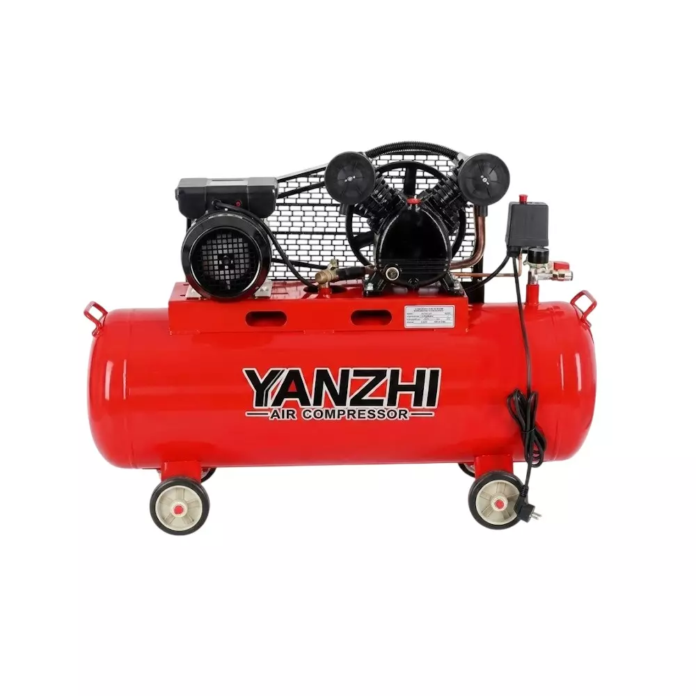 Yanzhi 1.5 kW Lubricated Air Compressor 100 L Tank Capacity and 1050 RPM Speed, 100L 1050RPM, 2HP COMPRESSOR