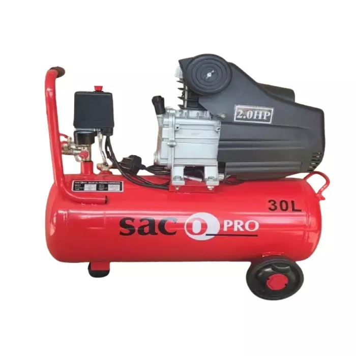 SACO PRO 2 HP Direct Drive Air Compressor 30 L Tank Capacity 190 L/min Air Flow Rate, SAM DD-30L