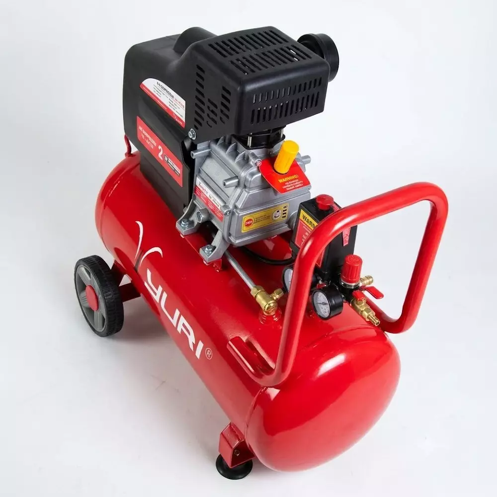 yuri-50-l-lubricated-air-compressor-with-2-hp-power-rating-and-2850-rpm-speed-red-color-yr-ac1180
