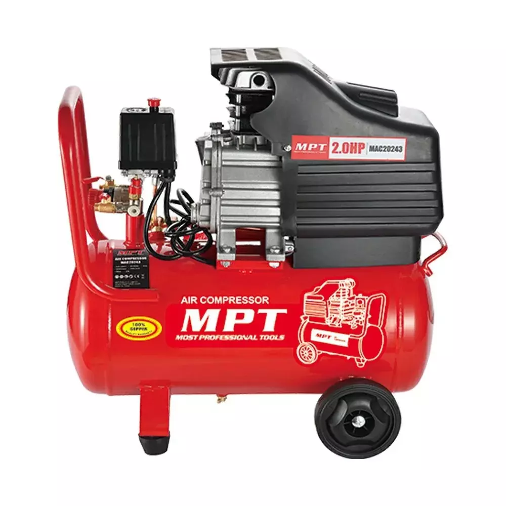MPT Air Compressor 1.5 kW 2 HP 2850 RPM 24 L Tank Capacity, MAC20243