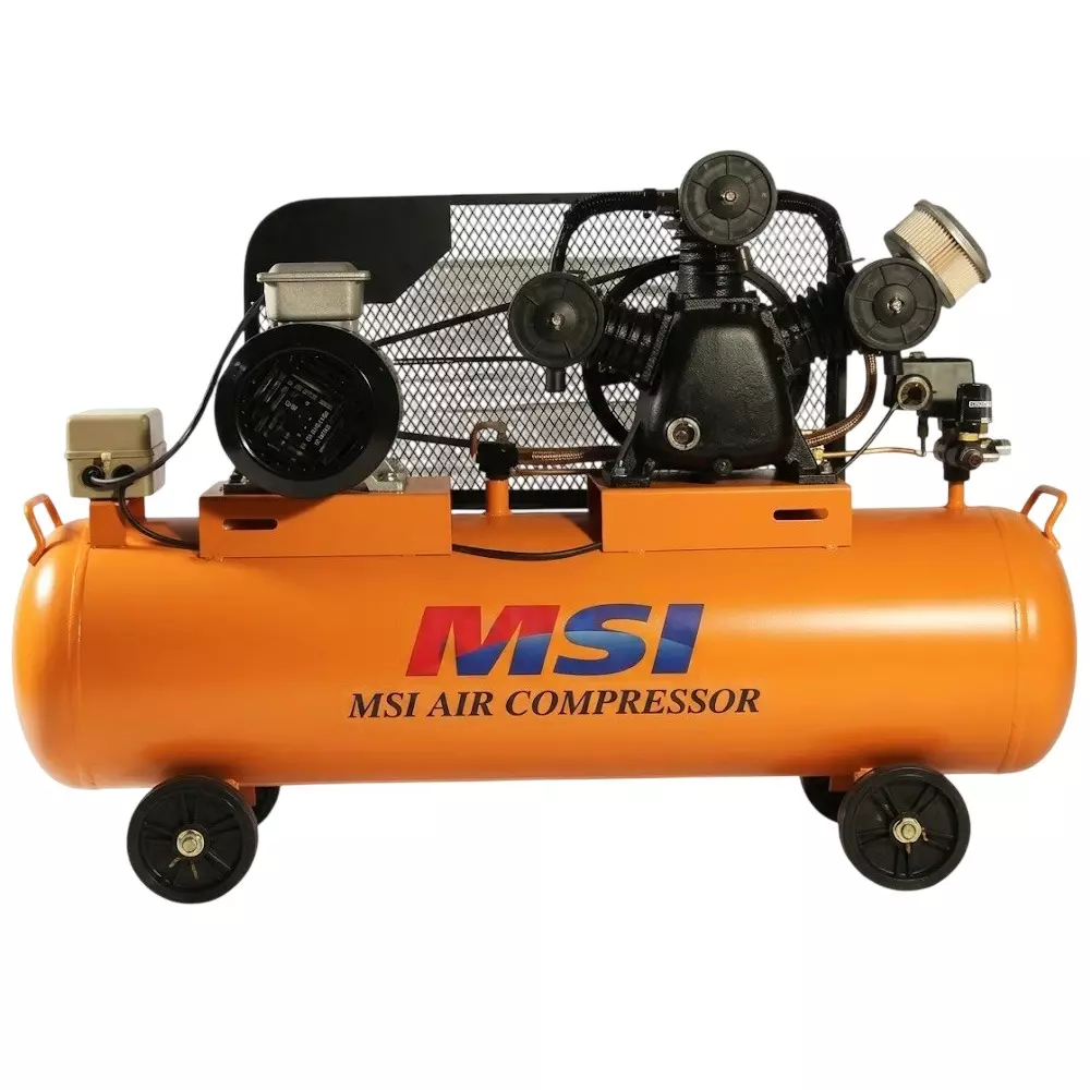 MSI 3 HP Lubricated Air Compressor 80 L Tank Capacity and 1020 RPM Speed, MSOC1680