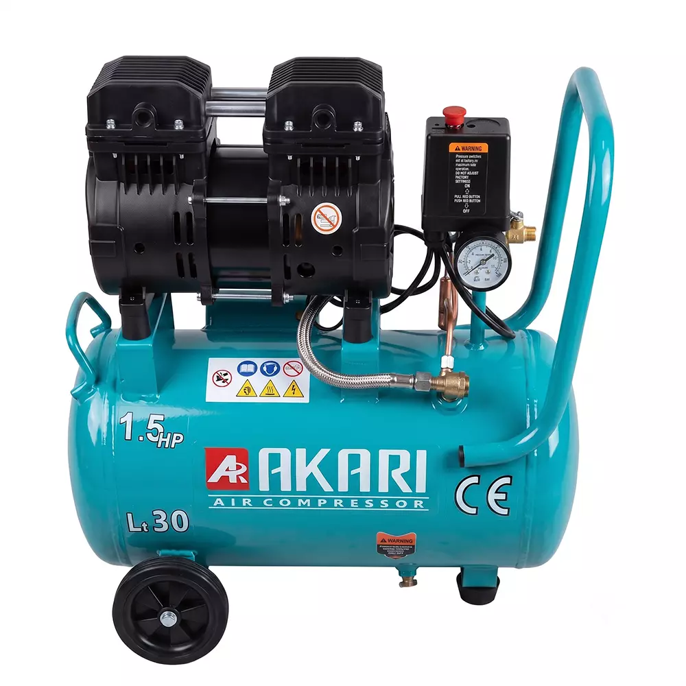 Akari 1.5 HP 30 L Oil-Free Air Compressor APT-OFC-30L