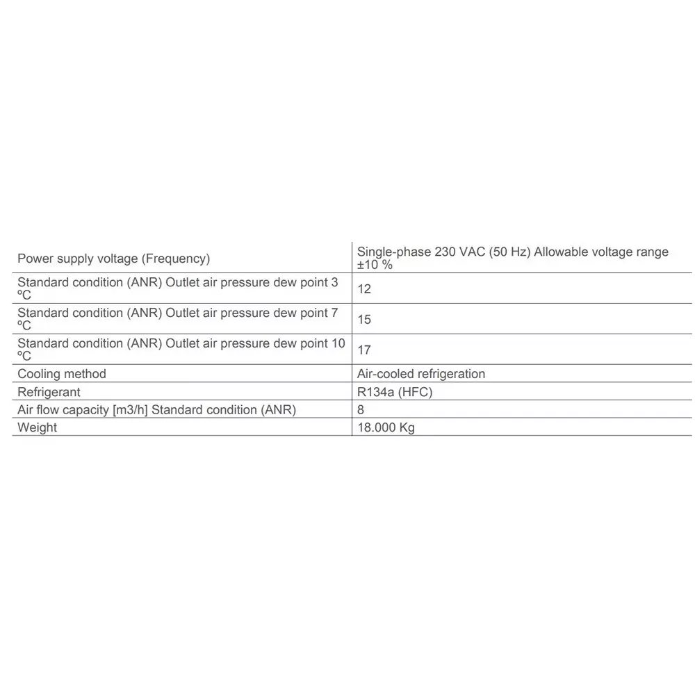 SMC Rc 9.50 mm (3/8 inch) Air Cool 3E Refrigerated Air Dryer, IDFA3E-23