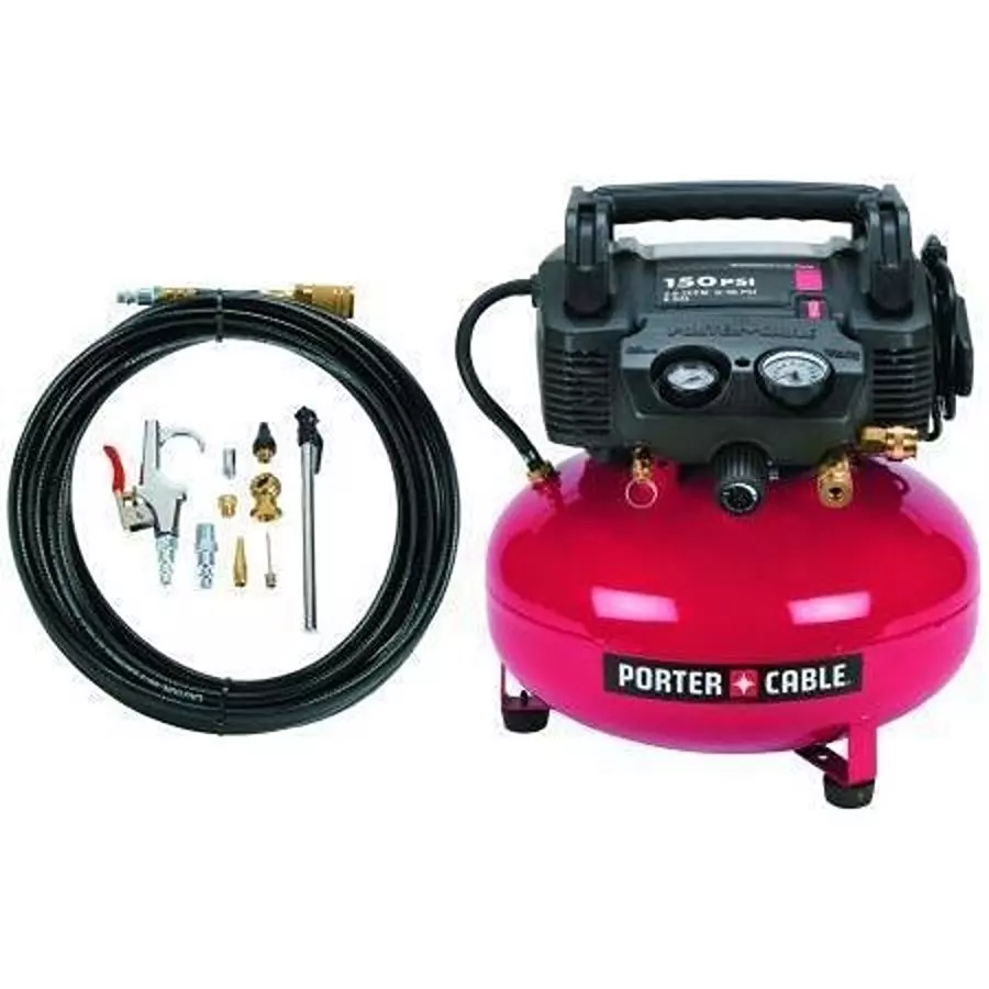 PORTER-CABLE 150 Psi Pancake Compressor With Accessory Kit, C2002-WK