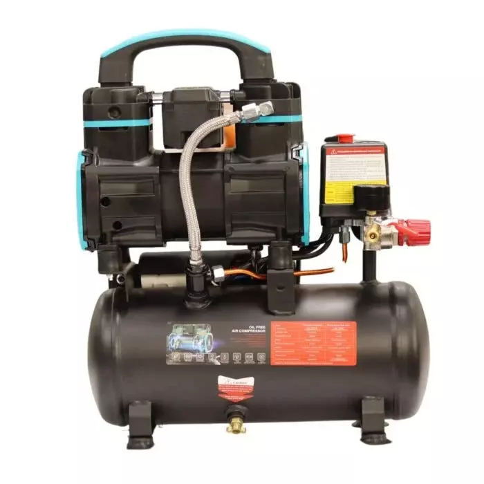 Elephant Oil Free & Noiseless Air Compressor 1.2 HP Power 8 L Tank 100% Aluminium Winding 65 LPM Air Flow, AC08DC-AB19