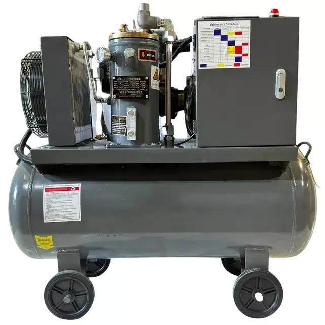 XLNT 4500 W Screw Compressor 140 L Tank Capacity in Grey Color, MSOC 23