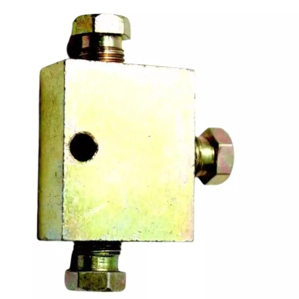 GENERIC Lubrication Tee Golden Steel & Brass for Industrial Use