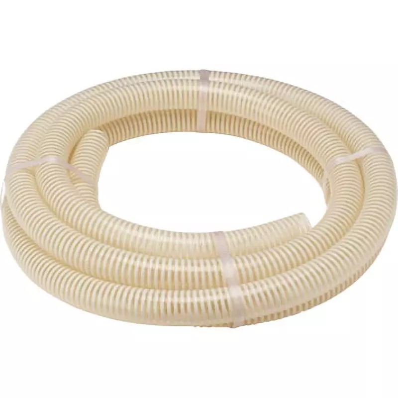 MonotaRO Suction Hose PVC Transparent / White 5 m Length, 368254