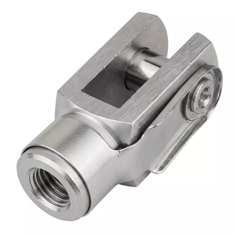 Airtac Y+Pin Type Mounting Accessory 100 mm Bore Size Metal Body Silver Color for Sai Series Cylinder (ISO 15552)