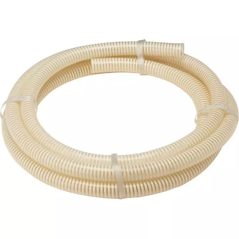 MonotaRO Suction Hose PVC Transparent / White 5 m Length, 368245