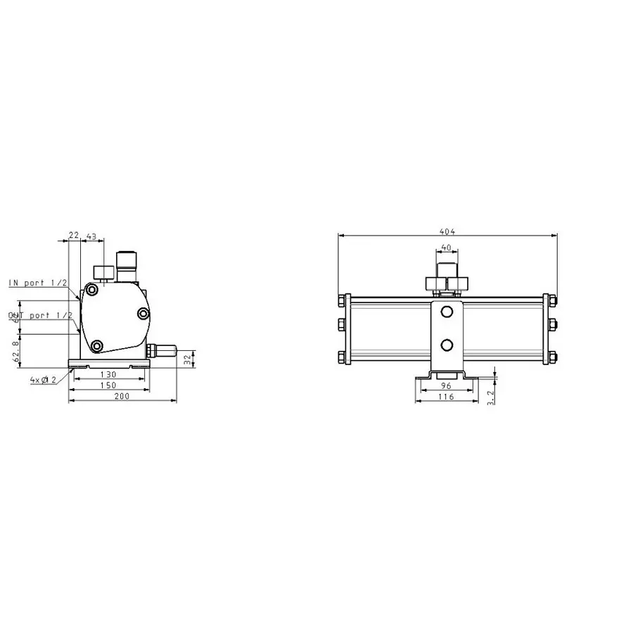 SMC Rc 12.7 mm (1/2 Inch) Handle Operated Booster Regulator, VBA40A-04GN