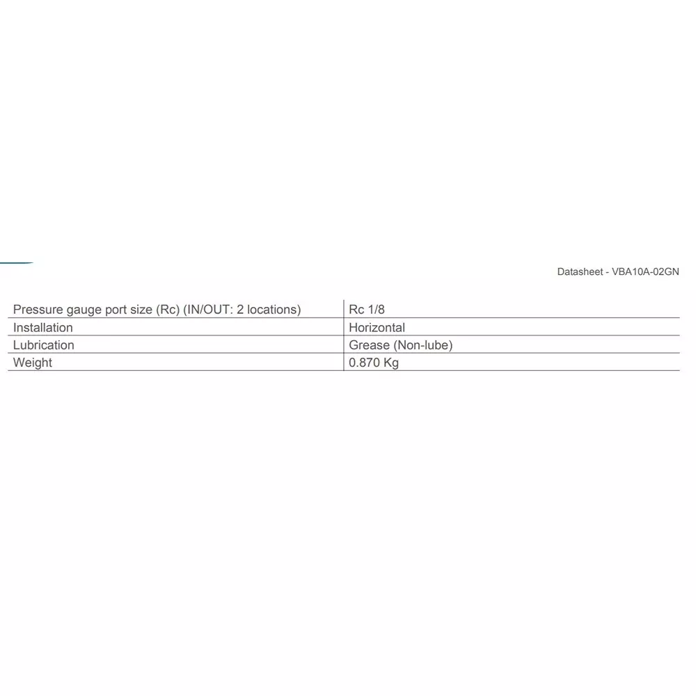 SMC Rc 6.35 mm (1/4 inch) Handle Operated Booster Regulator, VBA10A-02GN