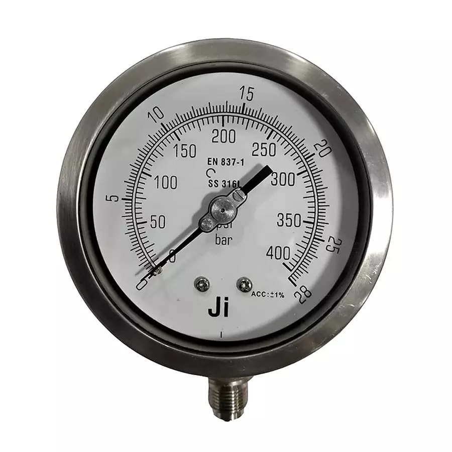 "Ji" Japsin Instrumentation 100 mm Pressure Gauge, Range 0-28 Kg/cm², JI-IPG-2013