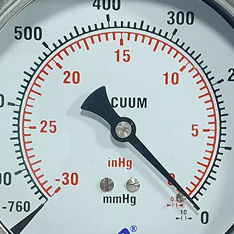 Arbuda 152.4 mm (6 Inch) Stainless Steel Analog Pressure Gauge Bottom Connection With Glycerin (Range 0 - 140 Kg/cm)