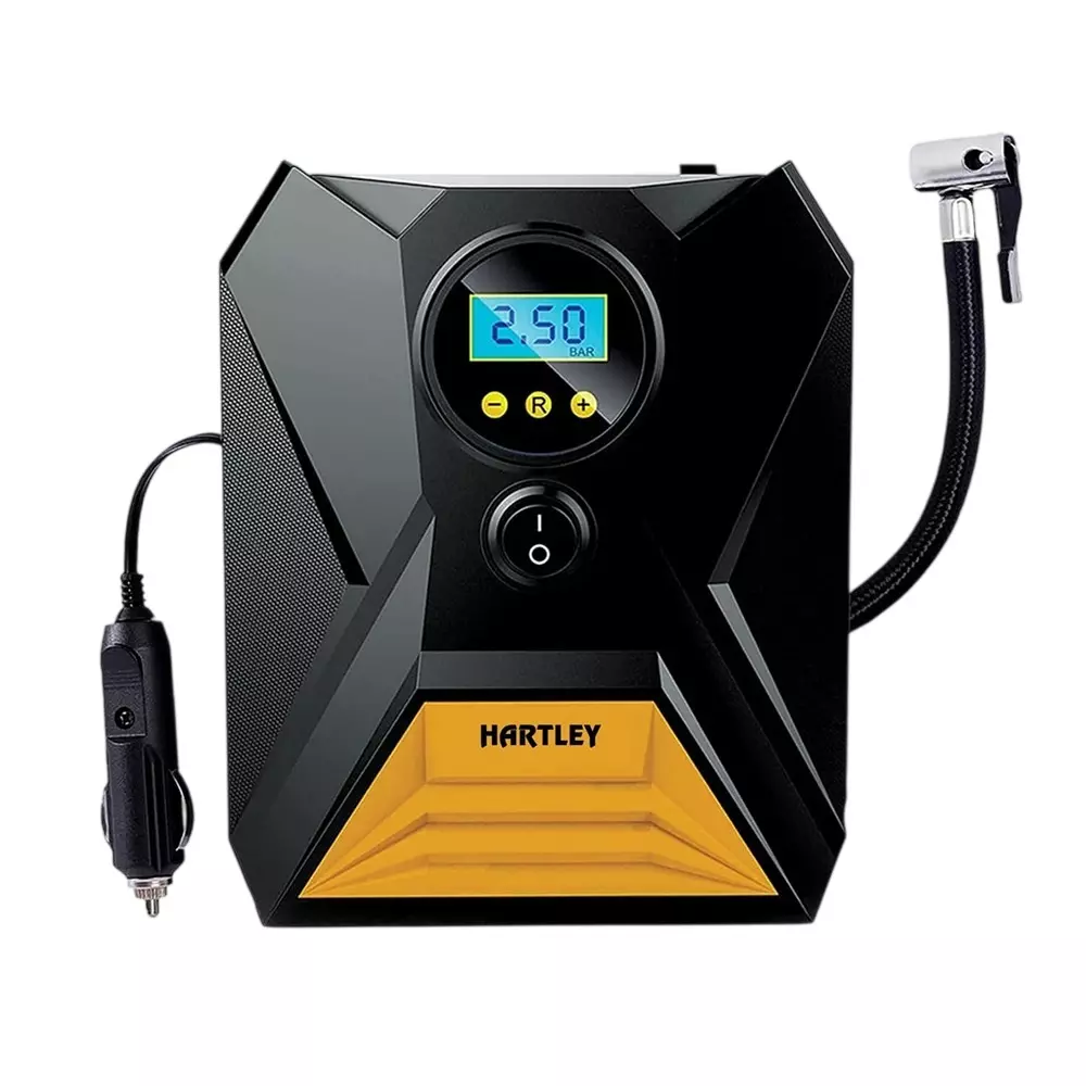 Hartley Cordless Tyre inflator 150 PSI Pressure 2x2000 mAh lithium Battery Plastic Black & Yellow, C1809-1