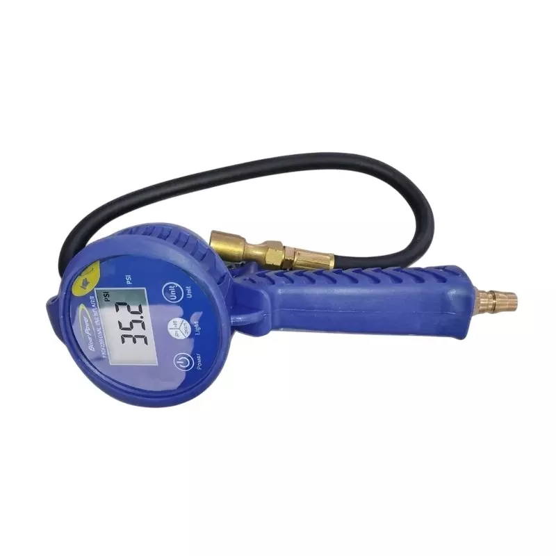 Blue-Point Digital Tyre Inflator 21 inch (533 mm) Hose Size Powered by 2 AAA Size Batteries, BLPDTPG175