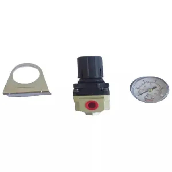 INTECO Air Regulator with Gauge 10 kgf/cm² Working Pressure and 6.35 mm Port Size, AR2000-02