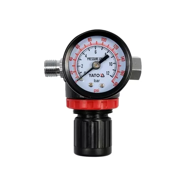 Yato Air Regulator With Gauge 1.2 MPa (Maximum) AIr Pressure and G1/4 Thread Size, YT-2381