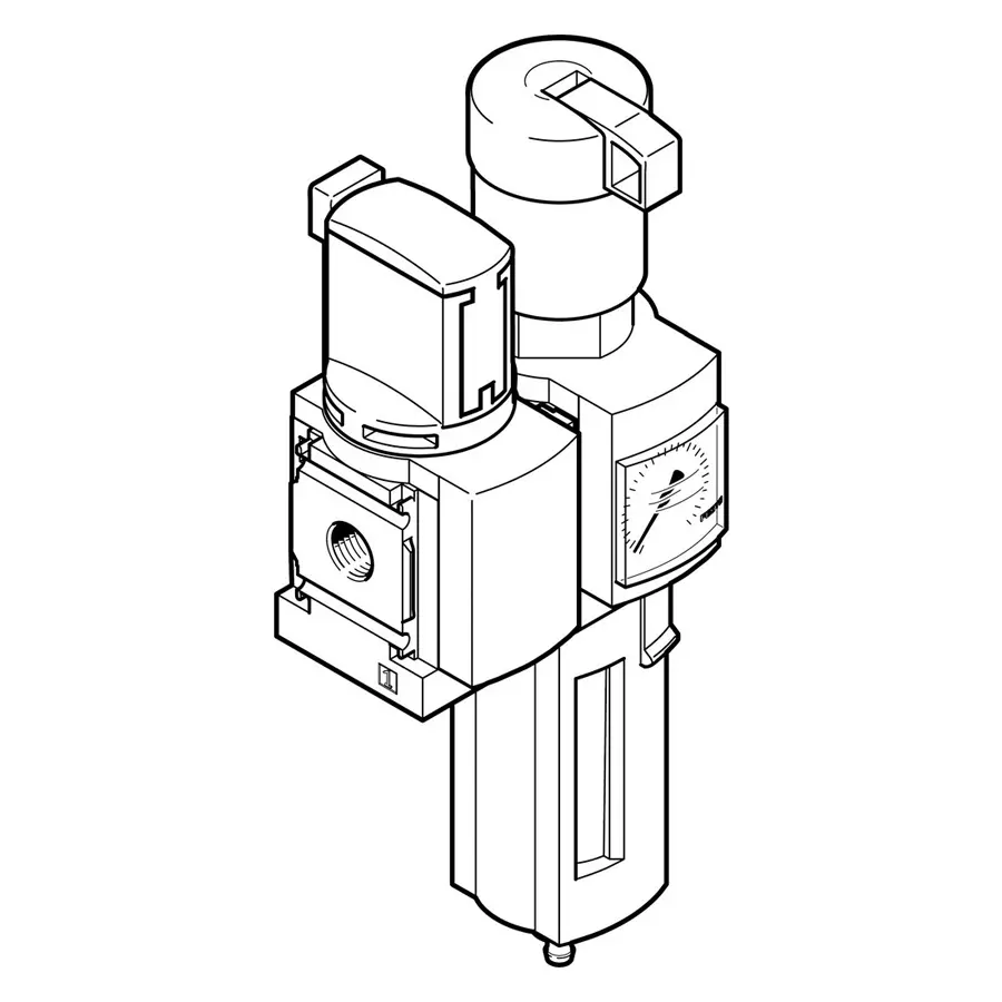 FESTO 40 µm 1150 L/min Air Preparation Combination Unit, 8042668