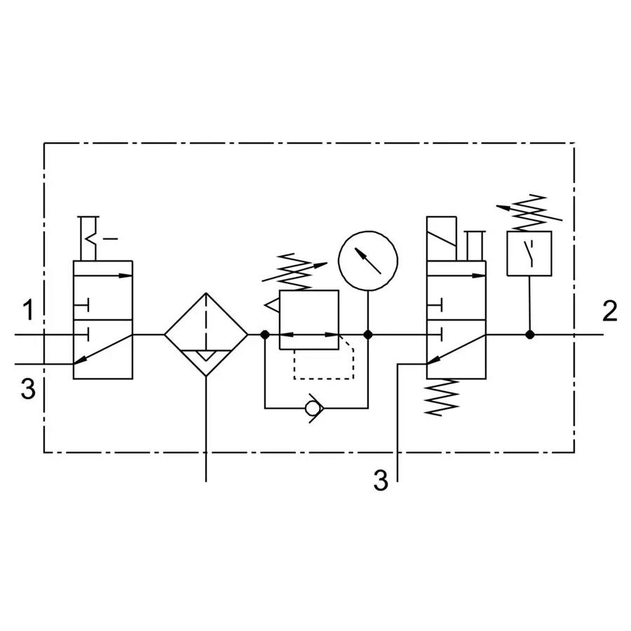 FESTO 40 µm 1700 L/min Air Preparation Combination Unit, 8025354
