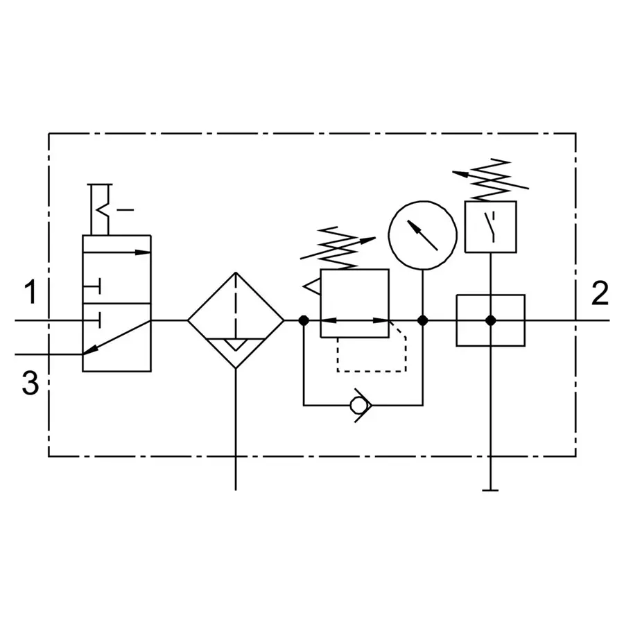 FESTO 40 µm 1300 L/min Air Preparation Combination Unit, 542300