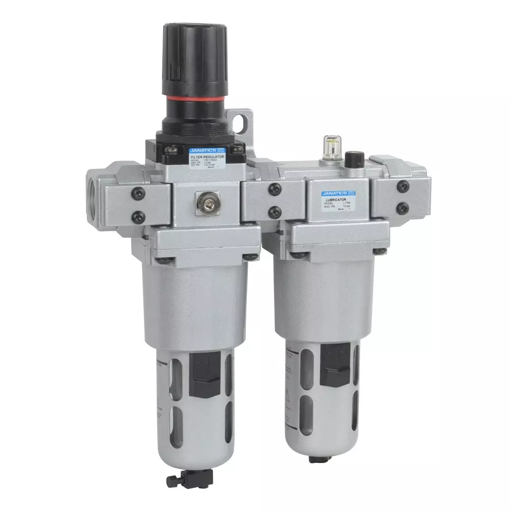 Janatics 3/4 inch (19.05 mm) Filter Regulator Combination + Lubricator Modular With 5 Micron, FRCLM179414/W