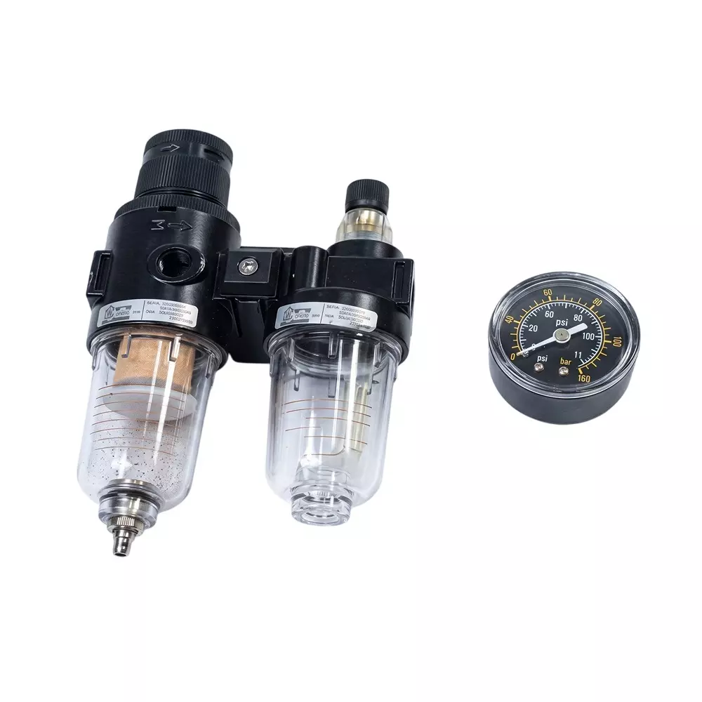 XLNT Air Filter Regulator Metal & Plastic Body for Pneumatic Tool Operation, Industrial Automation Systems, 60