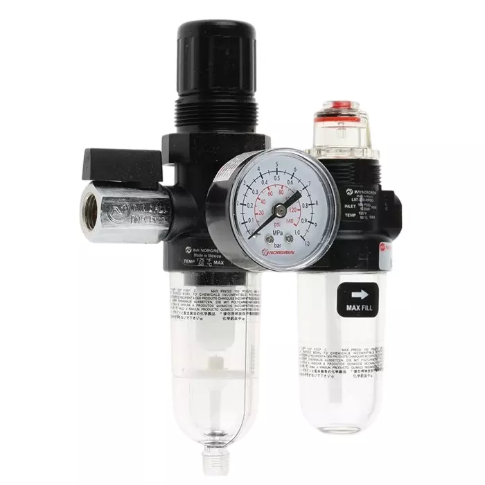 Norgren Pneumatic Air Preparation G 1/4 FRL Auto matic Drain 401¼m Filtration Size-Without Pressure Gauge, BL07-201
