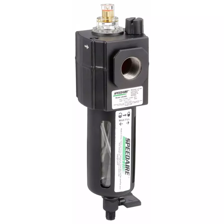 SPEEDAIRE 150 psi, 12.7 mm (1/2 Inch) NPT Inlet Compressed Air Lubricator, 4ZL83