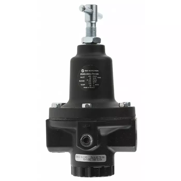 Norgren Pneumatic Regulator G 1/2 Regulator-0.2 bar to 8 1/2in 28 max. input, 20AG-X4G-PH100