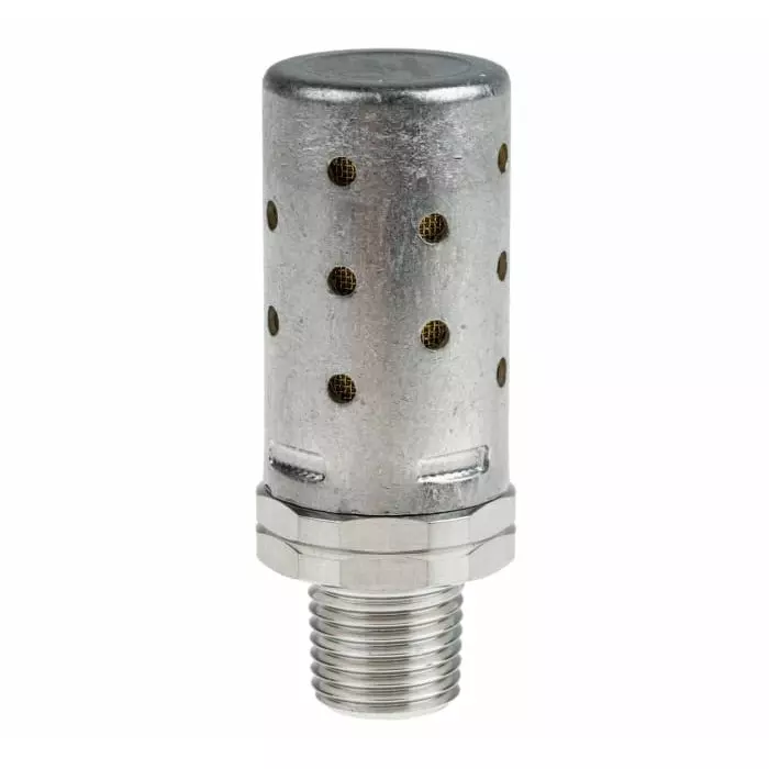 Norgren Pneumatic Silencer MB Aluminium Brass 20 bar Threaded R 1/4 male, MB002B