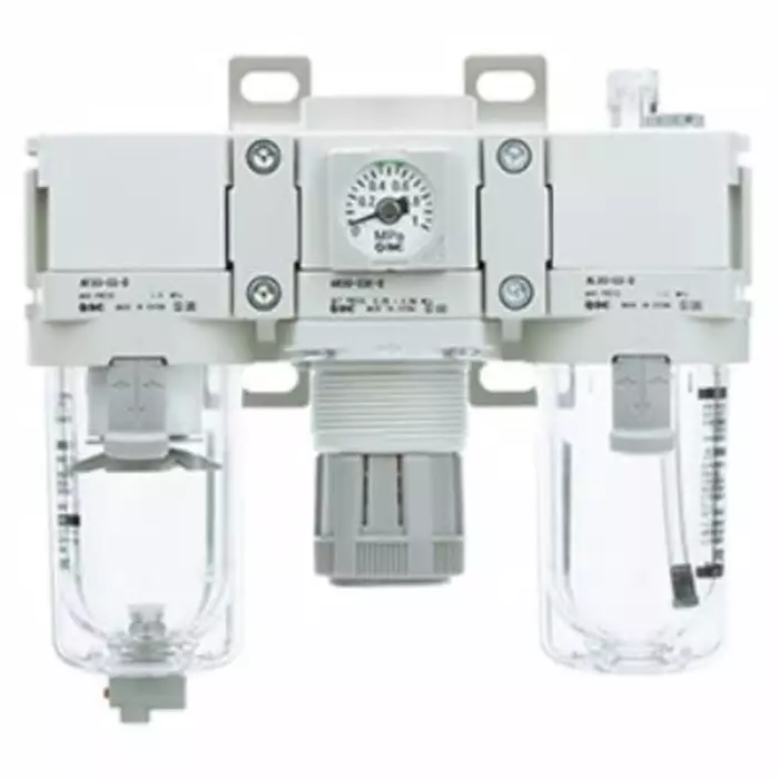 SMC G 1/2 FRL Assembly, Auto Dra inch, 5 μm Filtration Size, AC40-F04DG-D