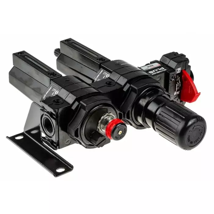 Norgren Pneumatic Air Preparation G 1/2 FRL Auto matic Drain 401¼m Filtration Size-With Pressure Gauge, BL64-401