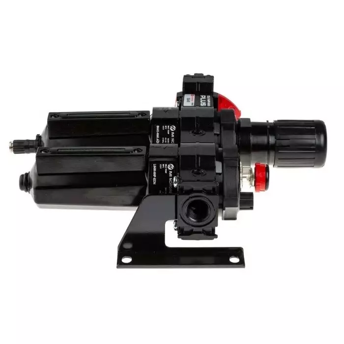 Norgren Pneumatic Air Preparation G 1/2 FRL Auto matic Drain 401¼m Filtration Size-With Pressure Gauge, BL64-401